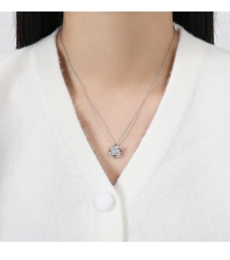 Heart Of Eternity Pendant Clavicle Chain Necklace