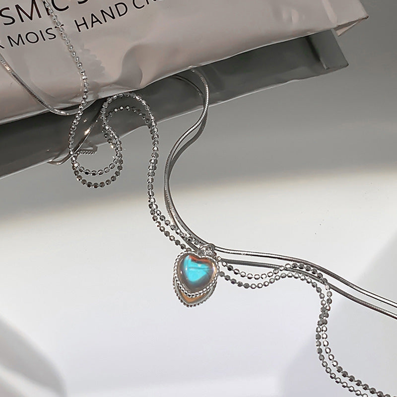 Women's Double-layer Chain Heart-shaped Necklace