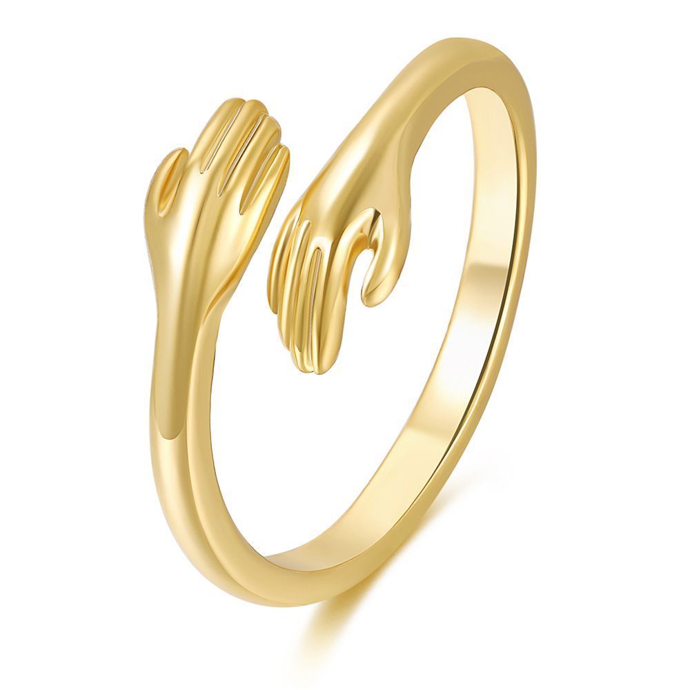 Hug Gesture Ring 18K Gold