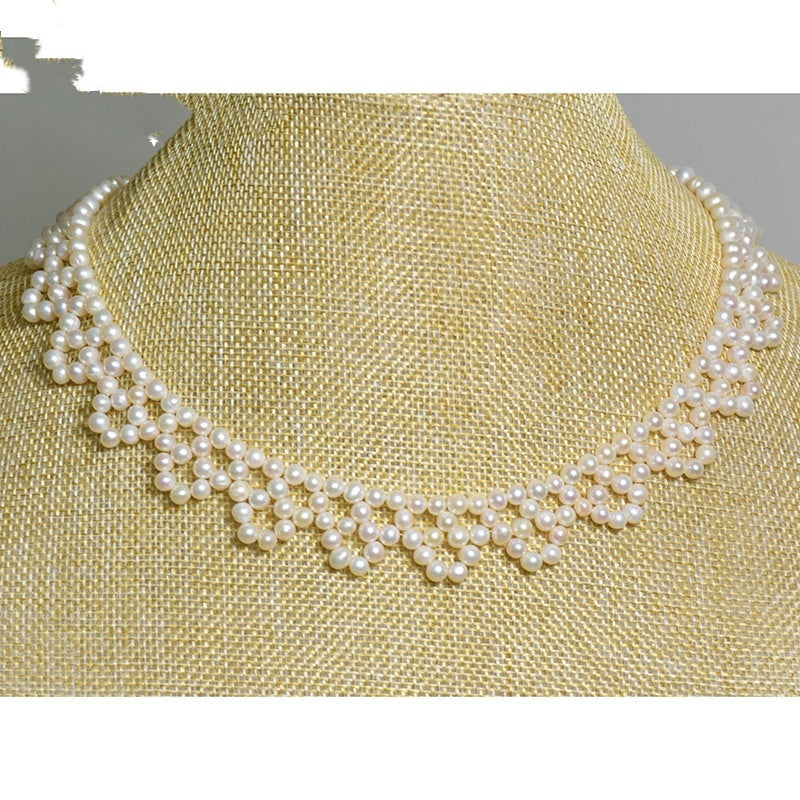 Women's Fashion Natural Freshwater Pearl Tassel Necklace