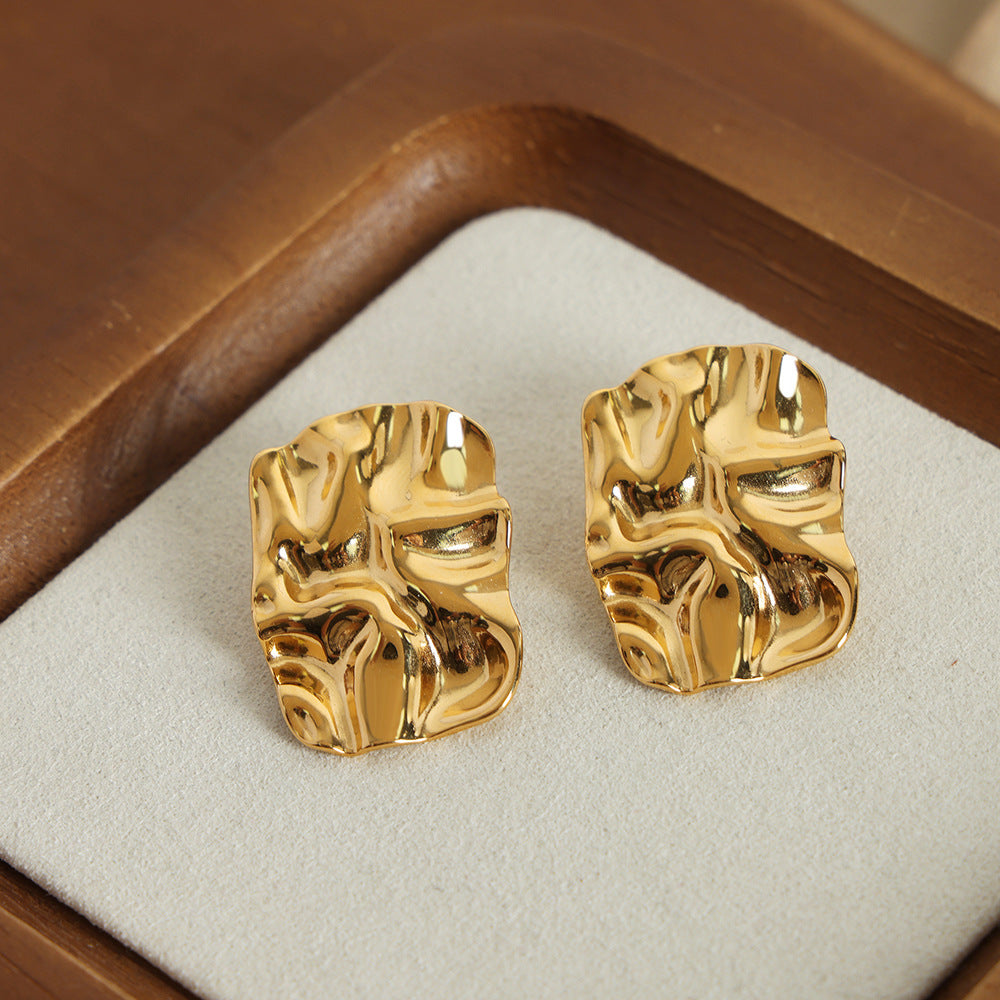 Square Pleated Earrings