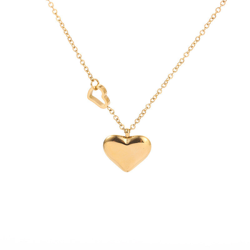 Peach Double Heart Chain