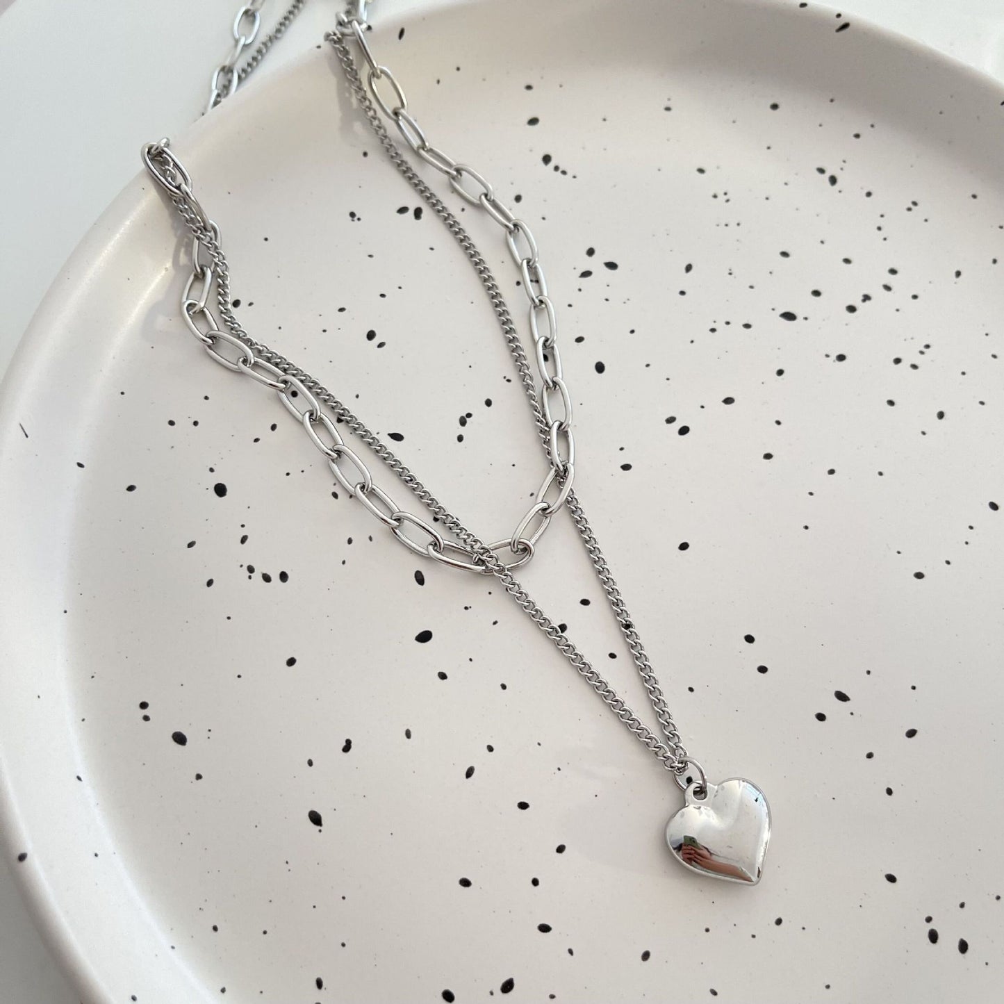 Simple Double Layer Twin Necklace