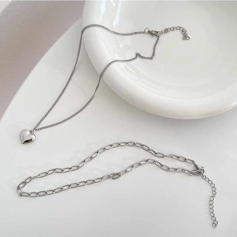 Simple Double Layer Twin Necklace